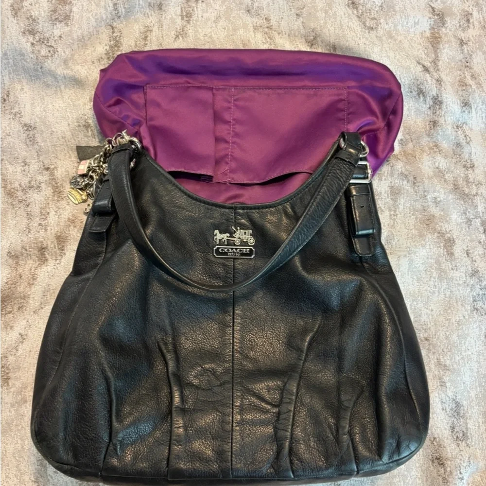 Coach Black Shoulder Bag with Silver Hardware - Picture 6 of 9